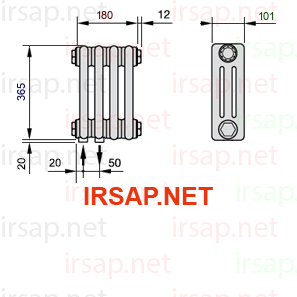 Радиатор IRSAP Tesi 30365/4 T18 CL 01